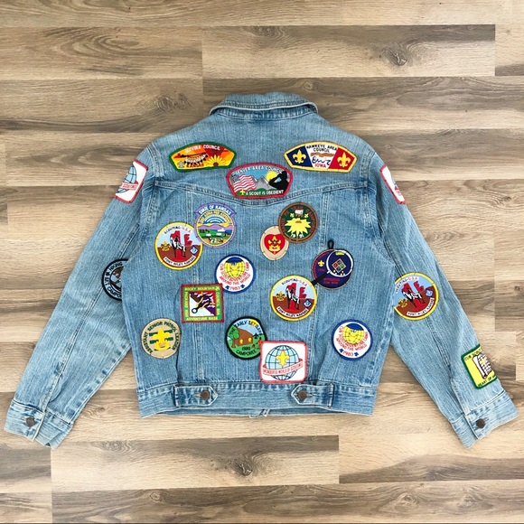 Vintage Jackets & Blazers - VTG Boy Scout Patch Denim Jacket 🎖⛺️✨